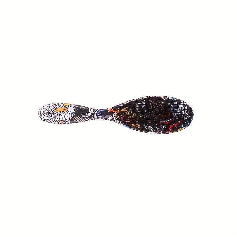 Graffiti Pattern Hair Brush Beard Styling Brush Mustache Brush Double Sided