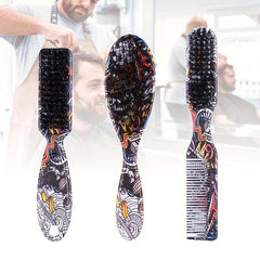 Graffiti Pattern Hair Brush Beard Styling Brush Mustache Brush Double Sided