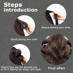 25pcs Self Adhesive Hair Curling Roller & Clip Set - Includes Rollers and Clips