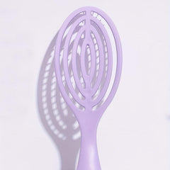 Purple Hallow Out Hair Brush Detangling Hair Comb Anti Static