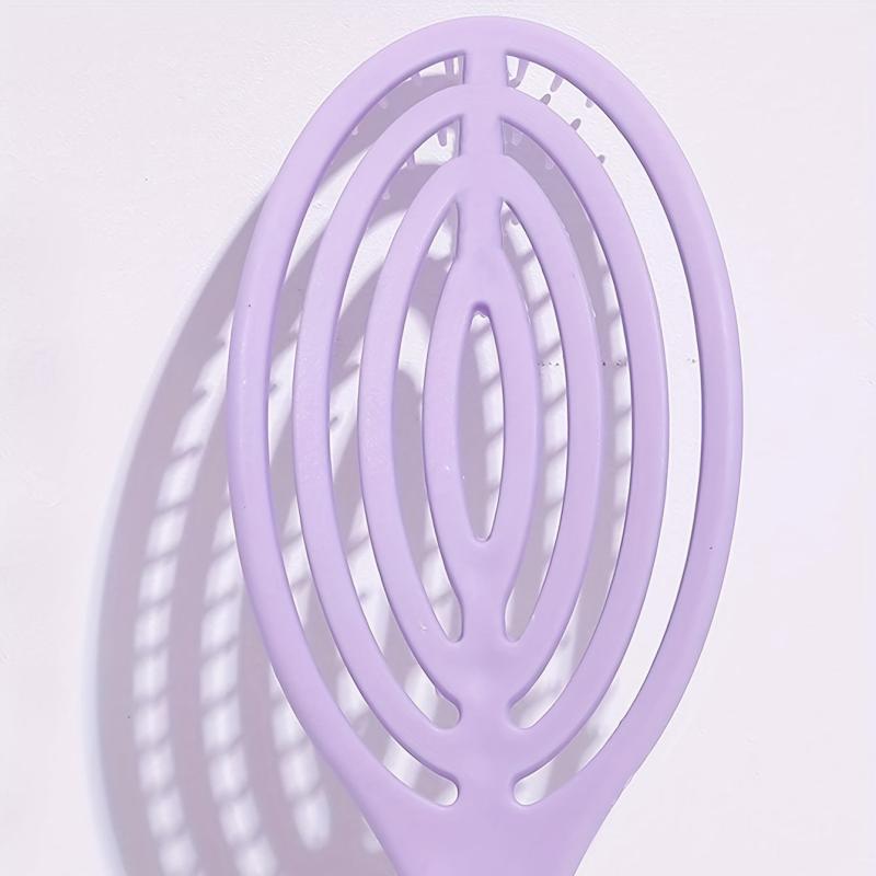 Purple Hallow Out Hair Brush Detangling Hair Comb Anti Static