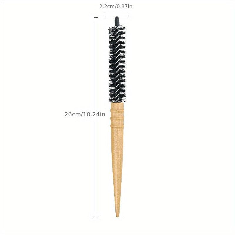 Wooden Rolling Comb Hairdressing Small Roll Comb for All Hair Types