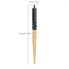 Wooden Rolling Comb Hairdressing Small Roll Comb for All Hair Types