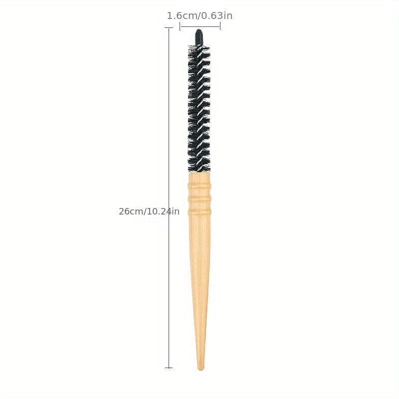 Wooden Rolling Comb Hairdressing Small Roll Comb for All Hair Types