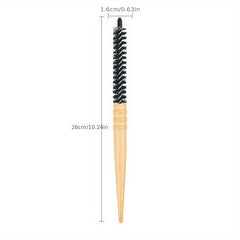 Wooden Rolling Comb Hairdressing Small Roll Comb for All Hair Types
