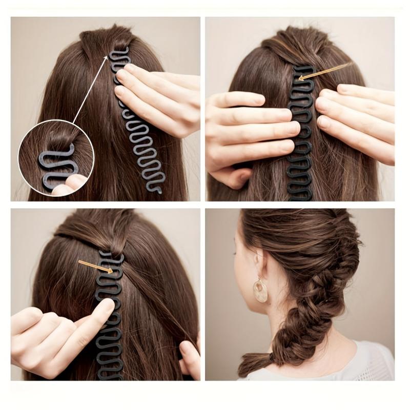 3pcs Twist Hair Braiding Tool French Hair Styling Bun Maker Braid Accessory