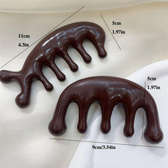 2Pcs Wooden Scalp Massage Comb Wide Tooth Hair Comb