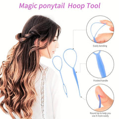 1000pcs Elastic Rubber Bands Hair Styling Tool Set