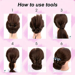 1000pcs Elastic Rubber Bands Hair Styling Tool Set