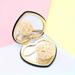 Bee Decor Compact Mirror Double Side Heart Shape Makeup Mirror