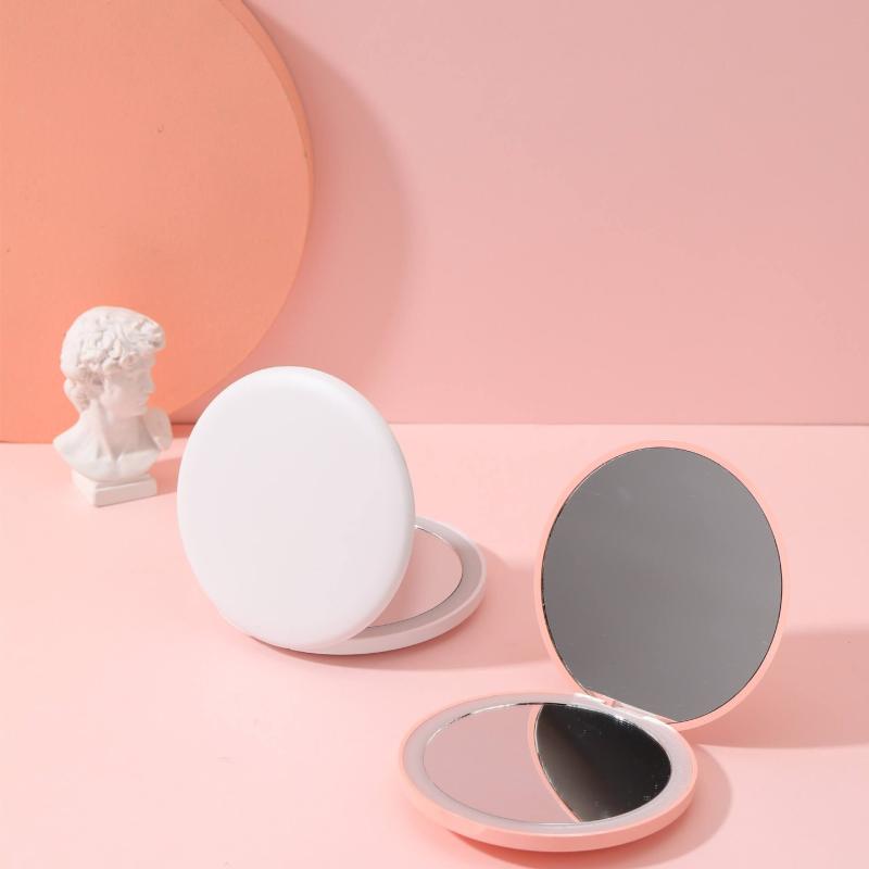 LED Makeup Mirror Travel Lighted Compact Mirror Handheld Portable Double Sided