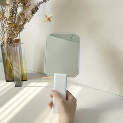 Acrylic Handheld Makeup Mirror Portable Hand Mirror Square Style Vanity Mirror