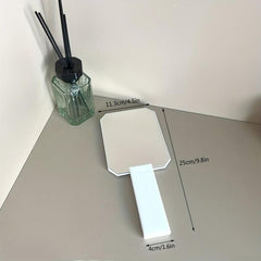 Acrylic Handheld Makeup Mirror Portable Hand Mirror Square Style Vanity Mirror