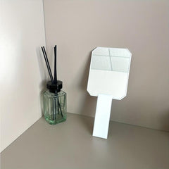 Acrylic Handheld Makeup Mirror Portable Hand Mirror Square Style Vanity Mirror
