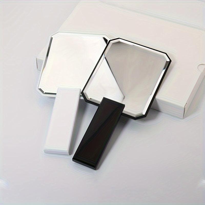 Acrylic Handheld Makeup Mirror Portable Hand Mirror Square Style Vanity Mirror