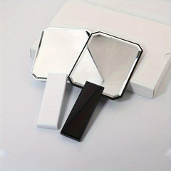 Acrylic Handheld Makeup Mirror Portable Hand Mirror Square Style Vanity Mirror