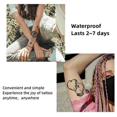 Flower Butterfly Temporary Tattoos Realistic Stickers Waterproof Adults