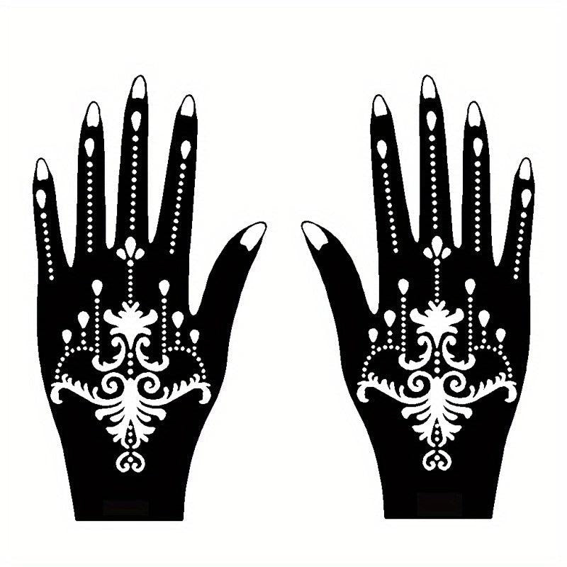 Reusable Glitter Tattoo Stencil Set - Abstract Pattern Templates