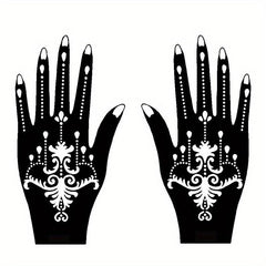 Reusable Glitter Tattoo Stencil Set - Abstract Pattern Templates