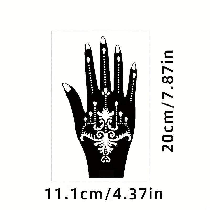 Reusable Glitter Tattoo Stencil Set - Abstract Pattern Templates