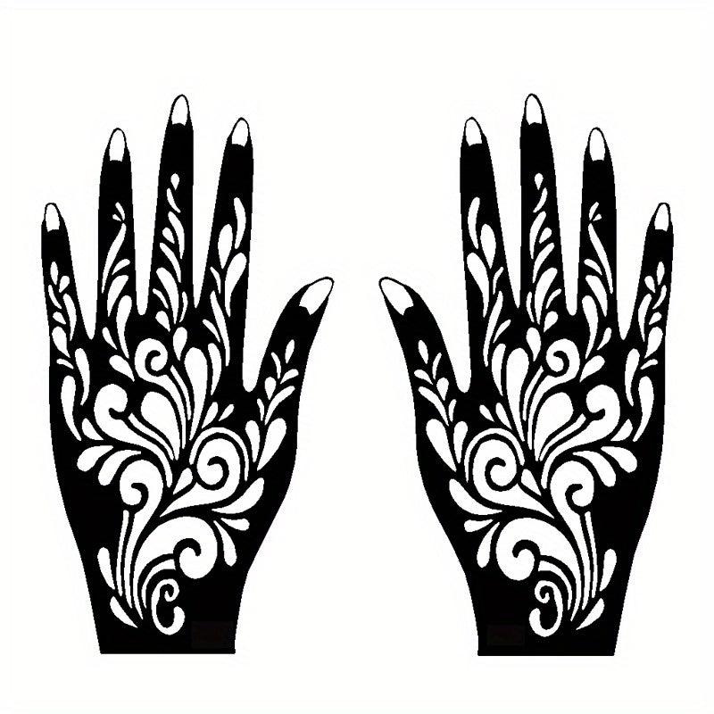 Reusable Glitter Tattoo Stencil Set - Abstract Pattern Templates