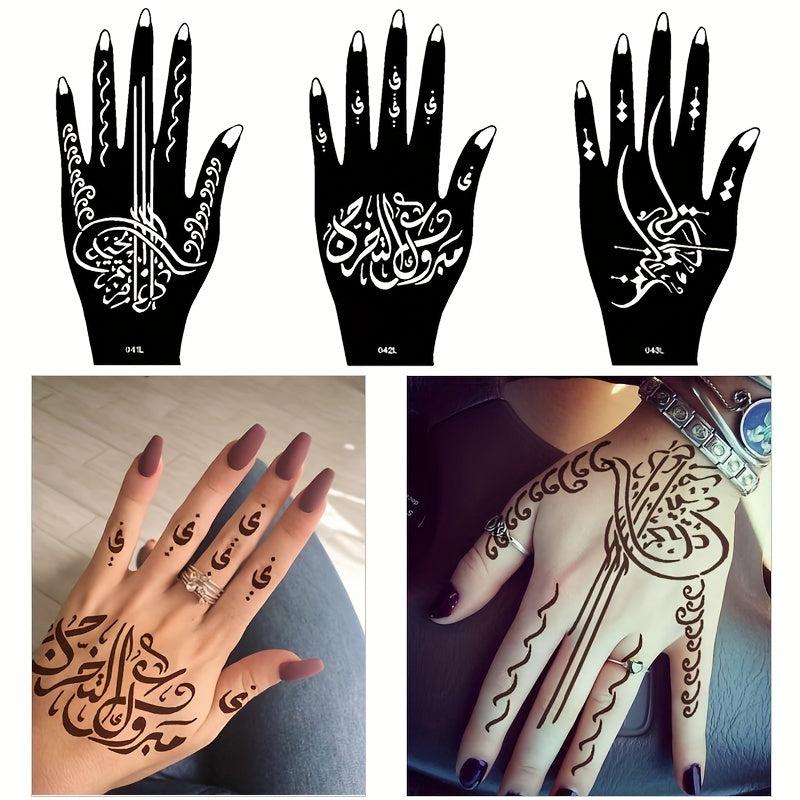 Reusable Glitter Tattoo Stencil Set - Abstract Pattern Templates