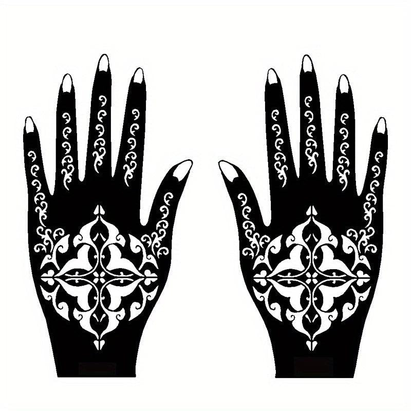 Reusable Glitter Tattoo Stencil Set - Abstract Pattern Templates
