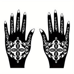 Reusable Glitter Tattoo Stencil Set - Abstract Pattern Templates