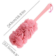 Extended Handle Body Loofah Massager for Skin Exfoliating