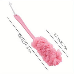 Extended Handle Body Loofah Massager for Skin Exfoliating