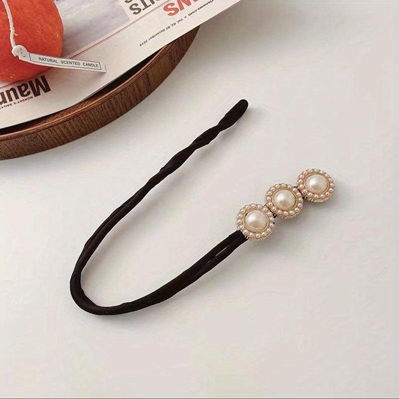 Faux Pearl Hair Barrettes & Scrunchies for Easy Styling