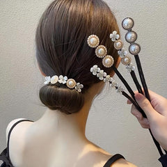 Faux Pearl Hair Barrettes & Scrunchies for Easy Styling