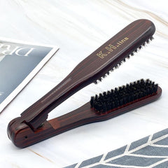 V Shaped Hair Straightening Comb Brush - Firm Grip Styling Comb