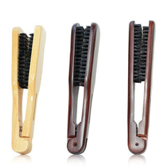 V Shaped Hair Straightening Comb Brush - Firm Grip Styling Comb