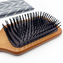 Wooden Hair Brush Massage Paddle Hairbrush For Detangling