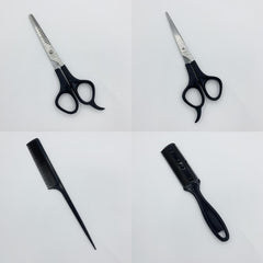 4pc Hair Styling Tool Set: Scissors, Comb, Thinning Shears for Perfect Haircuts