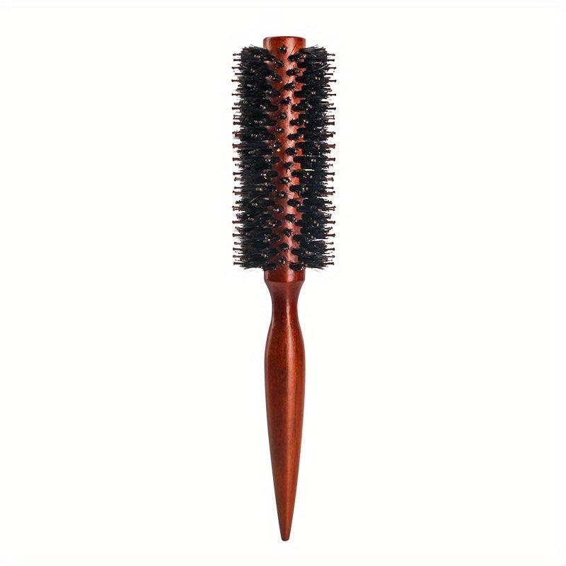 Wooden Boar Bristles Hair Brush Round Curling Brush