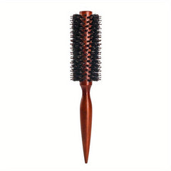 Wooden Boar Bristles Hair Brush Round Curling Brush