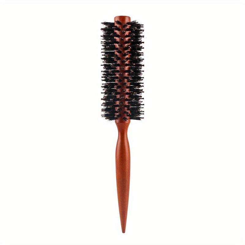Wooden Boar Bristles Hair Brush Round Curling Brush