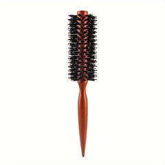 Wooden Boar Bristles Hair Brush Round Curling Brush