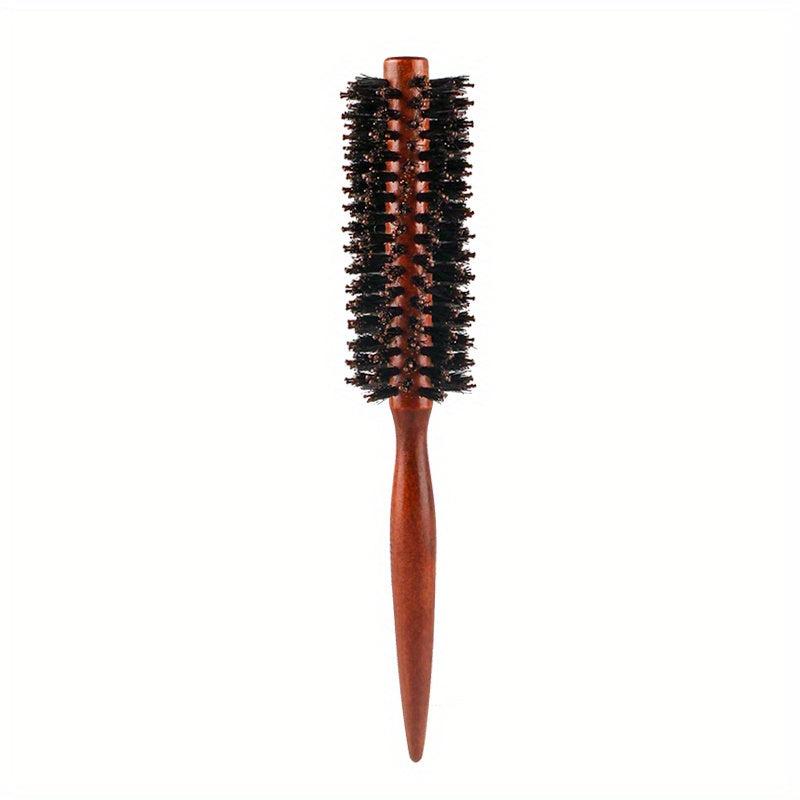 Wooden Boar Bristles Hair Brush Round Curling Brush
