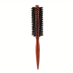 Wooden Boar Bristles Hair Brush Round Curling Brush