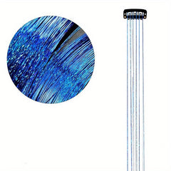 12pcs Clip In Hair Tinsel Glitter Heat Resistant Tinsel Hair Extensions
