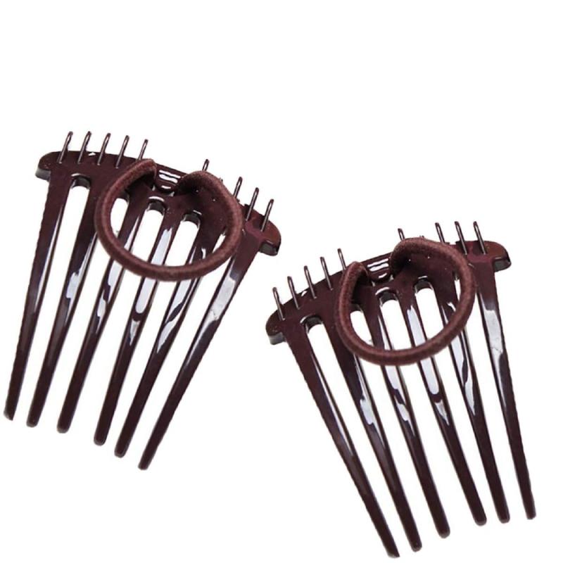2pcs Bandette Combs Elastic Band Hair Volume Inserts