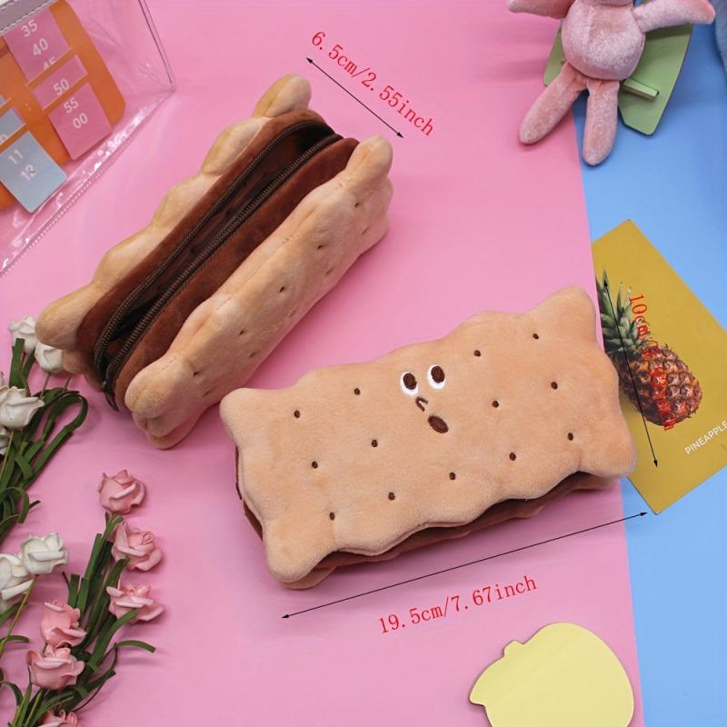 Sweet Paw Makeup Brush Bag Cookie Plush Organizer