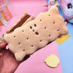 Sweet Paw Makeup Brush Bag Cookie Plush Organizer
