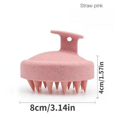 Silicone Shampoo Brush Head Scalp Massage Comb Hair Washing Comb