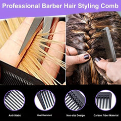 Carbon Fiber Hair Cutting Comb Professional Hairdressing Comb