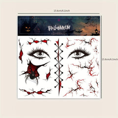 Halloween Tattoos Simulation Wound Scar Blood Temporary Tattoo Sticker