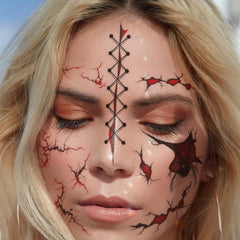 Halloween Tattoos Simulation Wound Scar Blood Temporary Tattoo Sticker